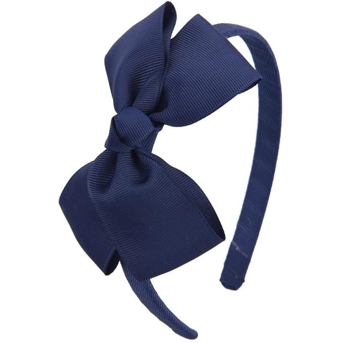 7Rainbows Fashion Cute Navy Blue Bow Headband for Girls Toddlers. | Amazon (US)