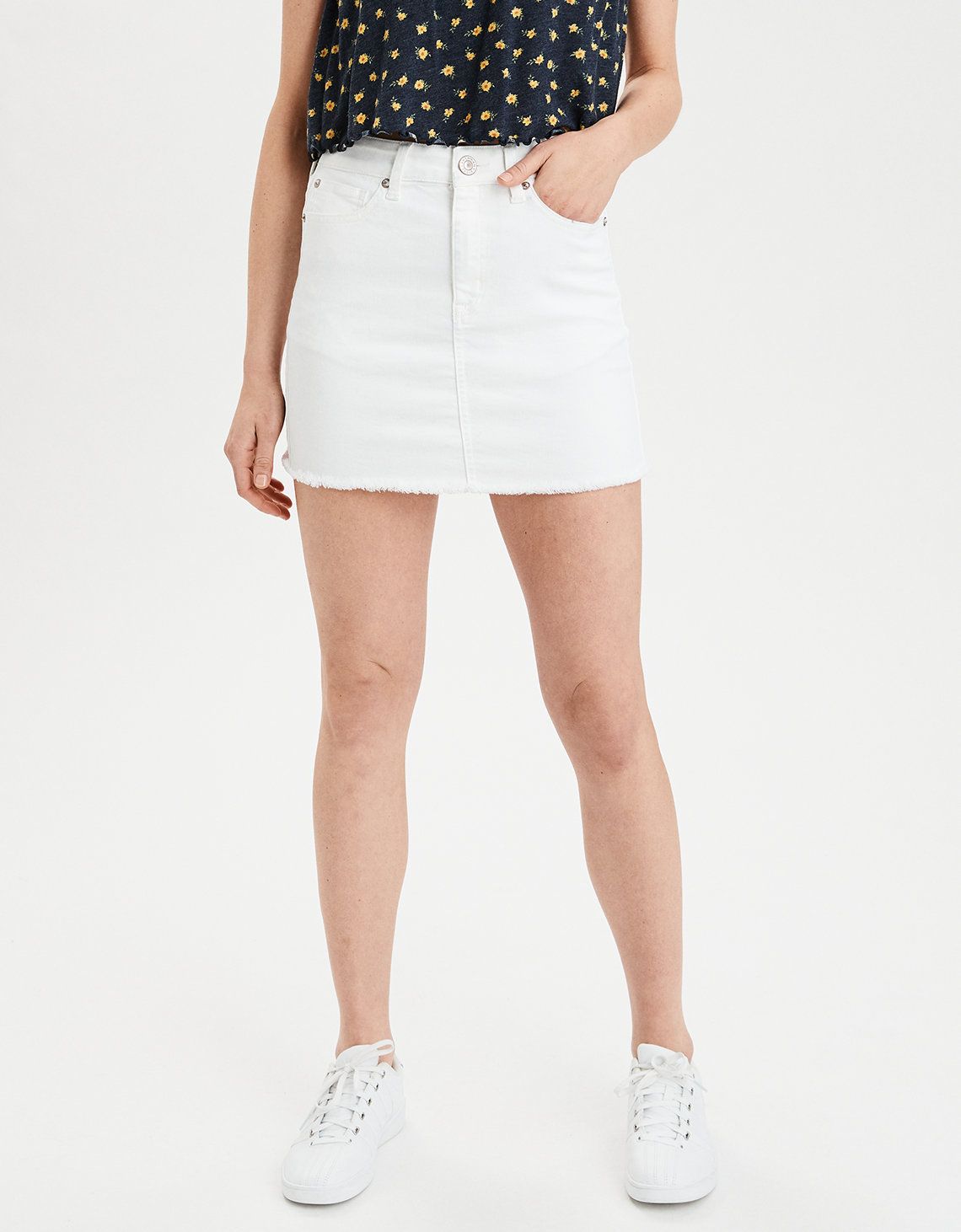 High-Waisted Denim Mini Skirt | American Eagle Outfitters (US & CA)