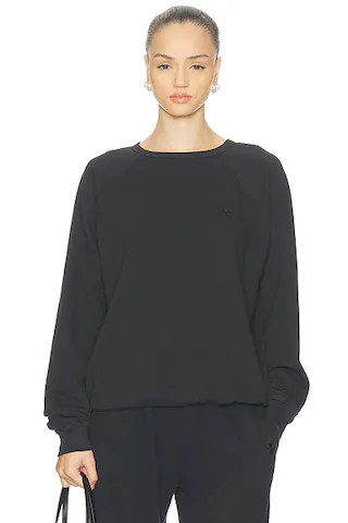 Oversized Lightweight French Terry Raglan Sweatshirt | FWRD 