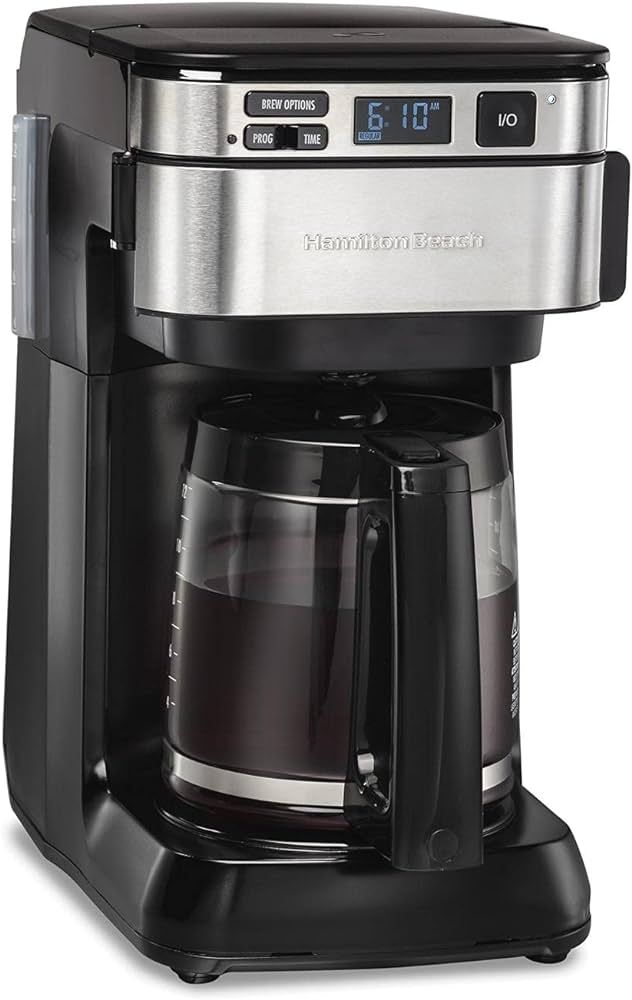 Hamilton Beach Programmable Coffee Maker, 12 Cups, Front Access Easy Fill, Pause & Serve, 3 Brewi... | Amazon (US)