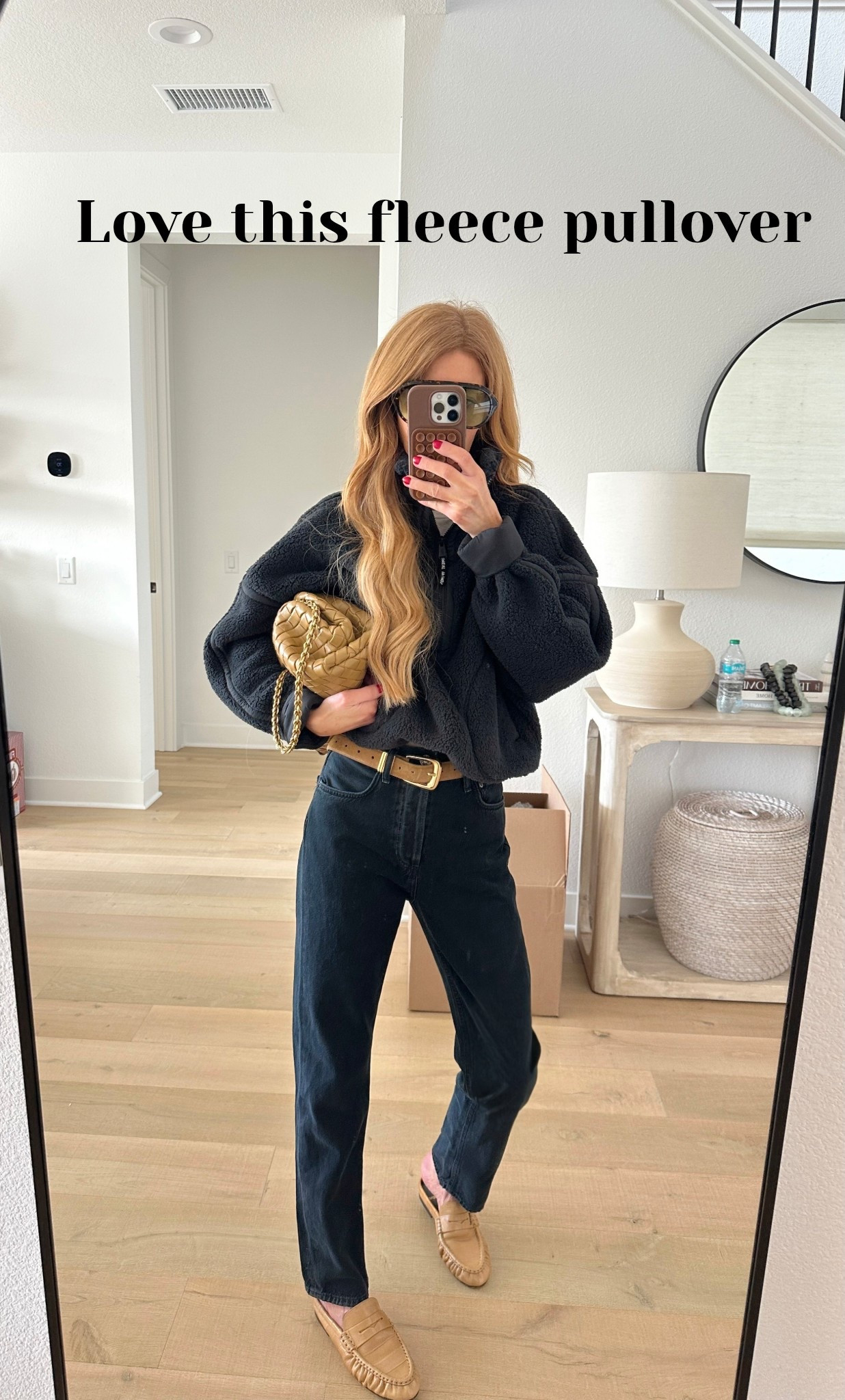 Black fleece pullover straight leg jeans ysl tan loafers some comfy favorites

#LTKOver40 #LTKHoliday #LTKFindsUnder100