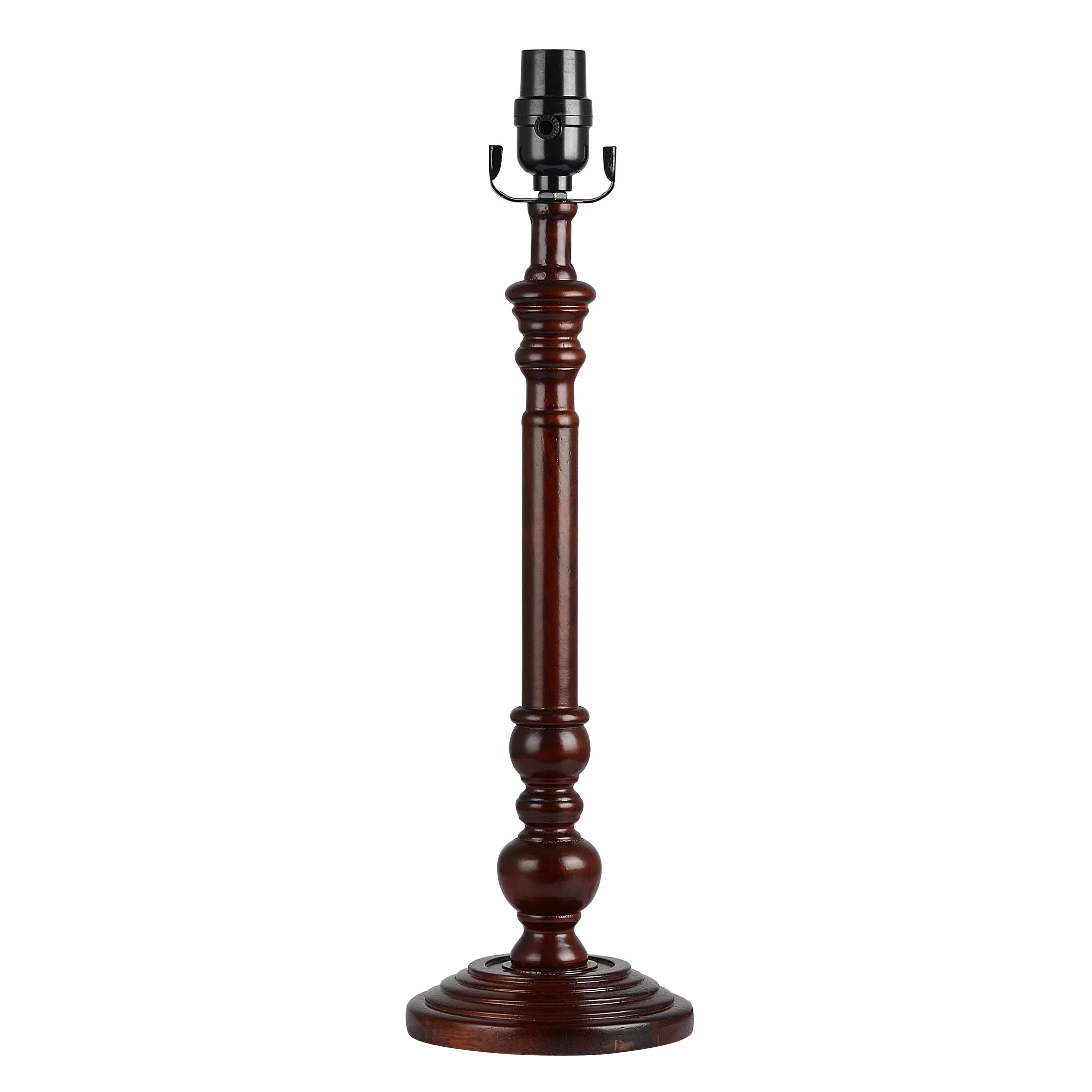 Simplee Adesso Walnut Finish Wood Candlestick Table Lamp Base 19 H | Walmart (US)