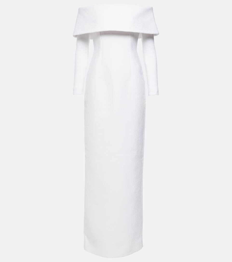 Stephania off-shoulder crêpe maxi dress | Mytheresa (US/CA)