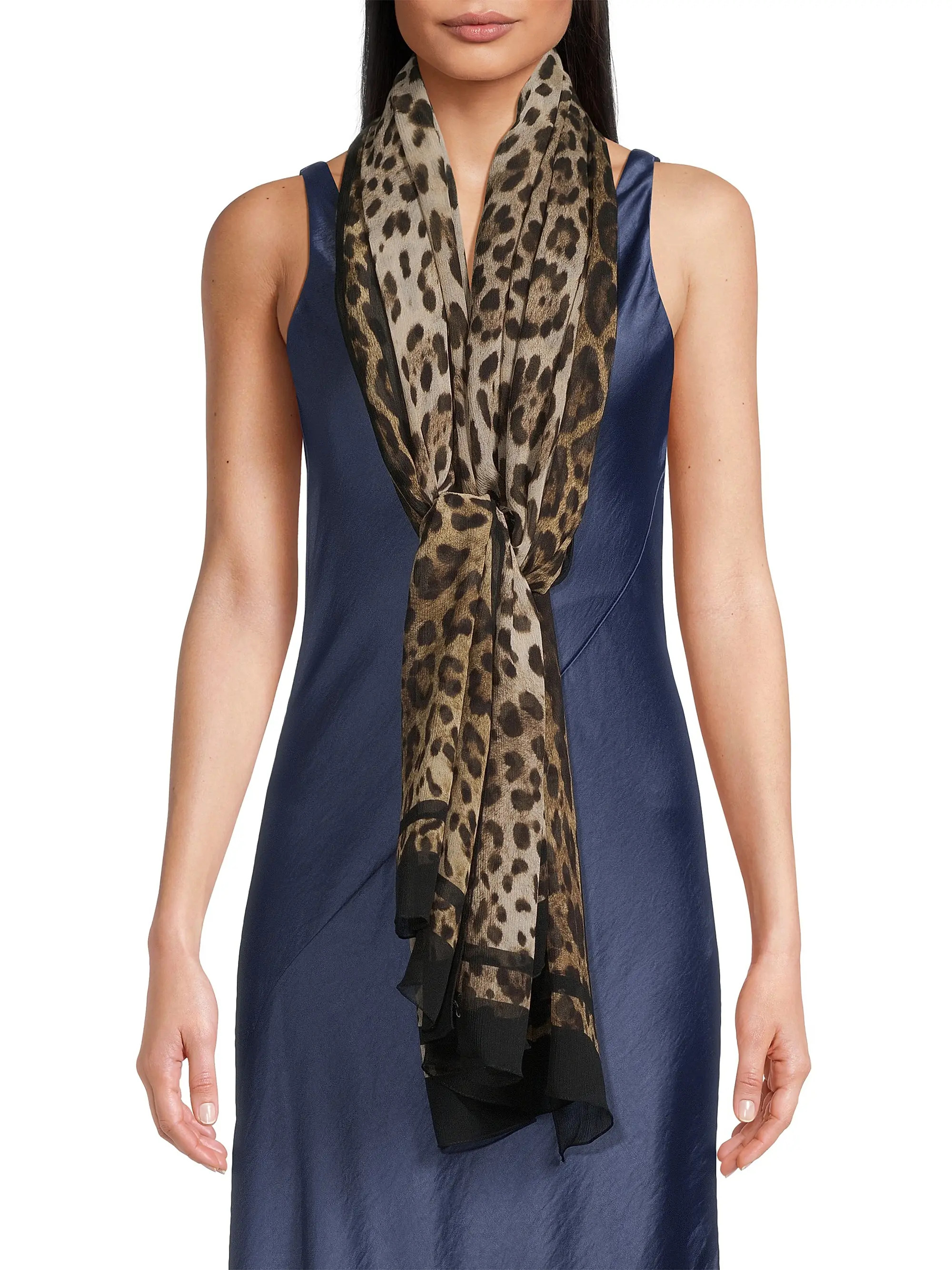 Leopard Silk Scarf | Saks Fifth Avenue
