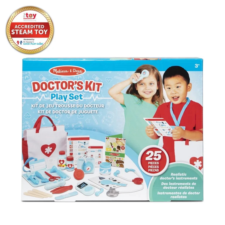 Melissa & Doug Get Well Doctor’s Kit Play Set – 25 Toy Pieces | Walmart (US)