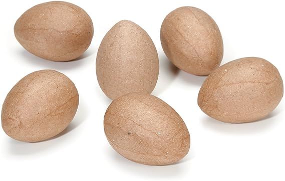 Darice 6-Piece Paper Mache Eggs, 2.5-Inch | Amazon (US)