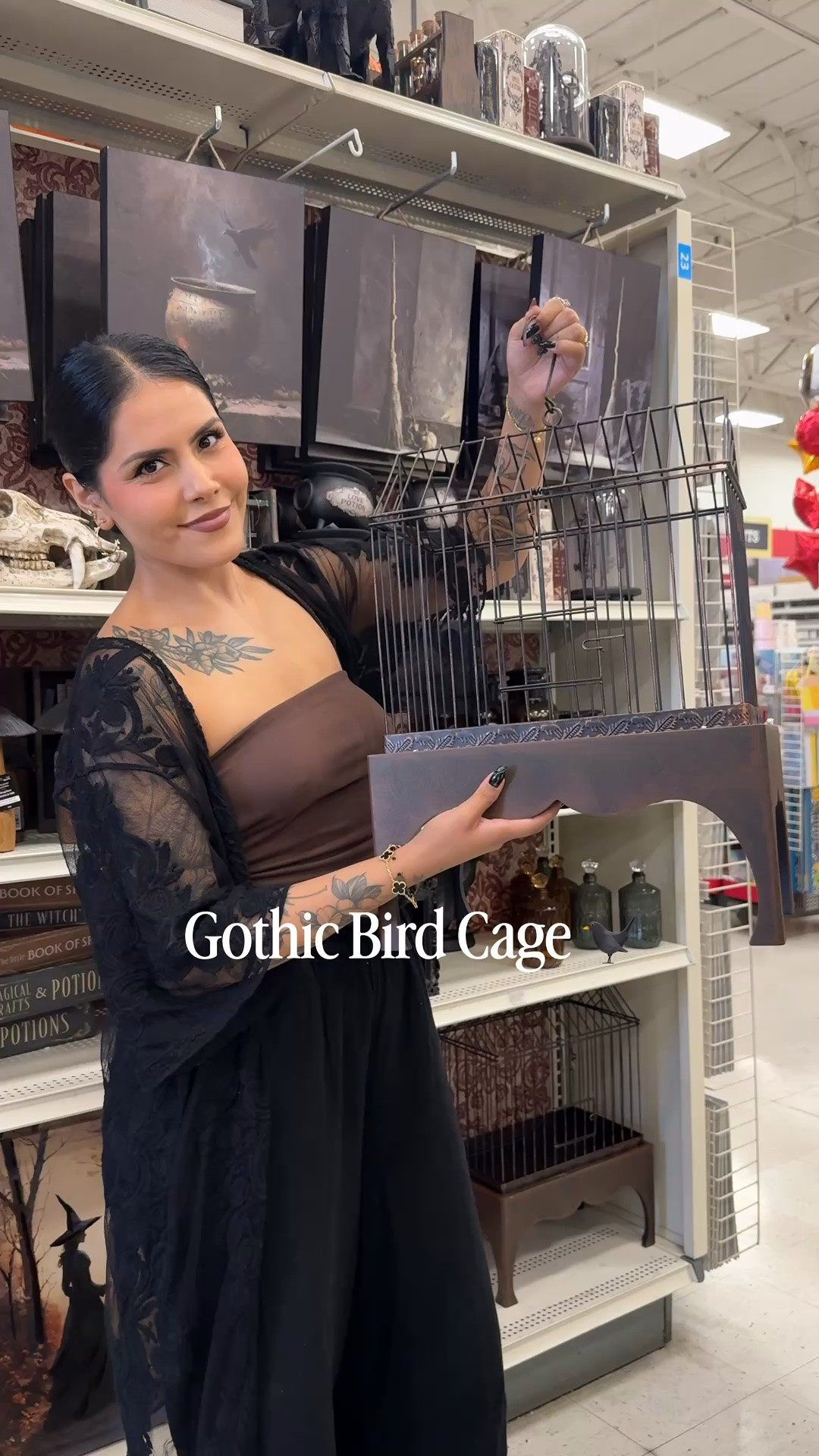 Gothic Bird Cage 🐦‍⬛ every witch needs a cage for her raven #halloween

#LTKHome