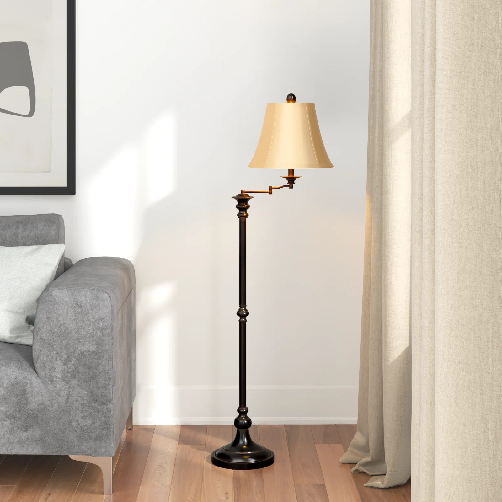 Lark Manor™ Annarae 62" Swing Arm Floor Lamp & Reviews | Wayfair | Wayfair North America
