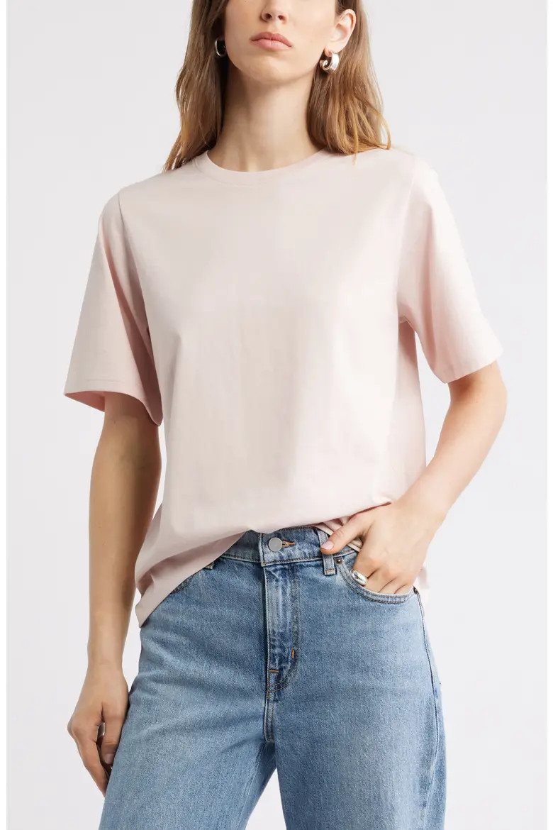 Relaxed Fit Pima Cotton Crewneck T-Shirt (Women) | Nordstrom | Nordstrom