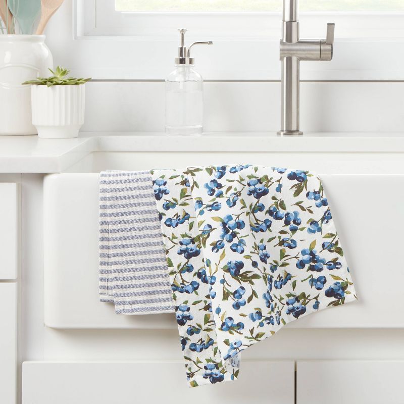 2pk Cotton Printed Kitchen Towels - Threshold™ | Target