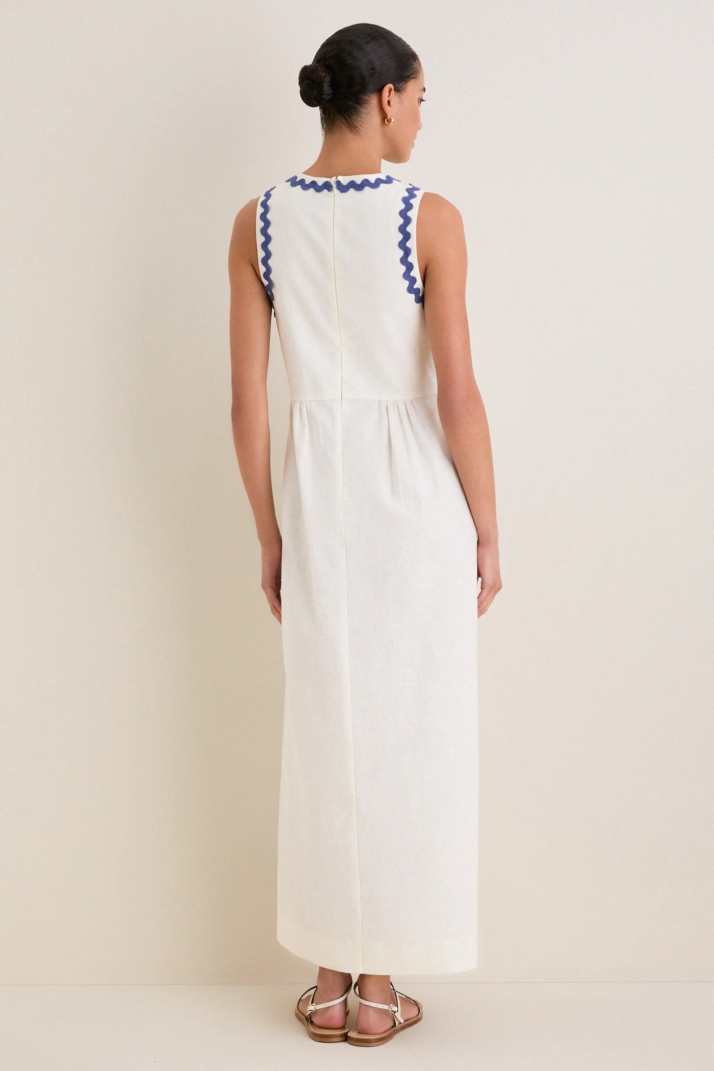 White Ric Rac Tie Brocks Dress | Tuckernuck (US)