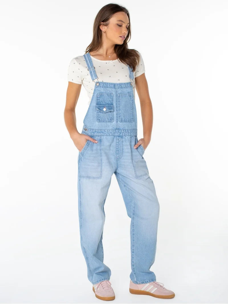 Celebrity Pink Women's Relaxed Boyfriend Overall, Sizes XS-XXXL | Walmart (US)