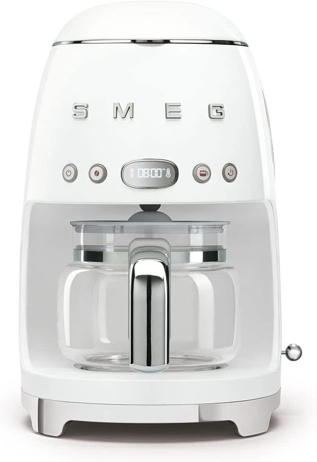 Smeg DCF02WHUK Drip Coffee Machine, 10 Cup Capacity, Auto-Start Mode, Reuseable Filter, Digital D... | Amazon (US)