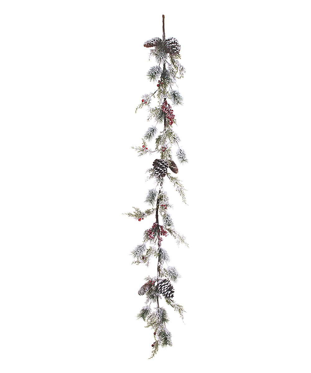 Heavy Snow Berry Pine Garland | Zulily