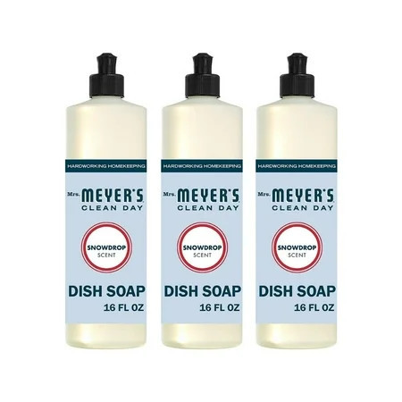 Mrs. Meyer s Clean Day Liquid Dish Soap Snow Drop Scent 16 Fluid Ounce 3 Count | Walmart (US)