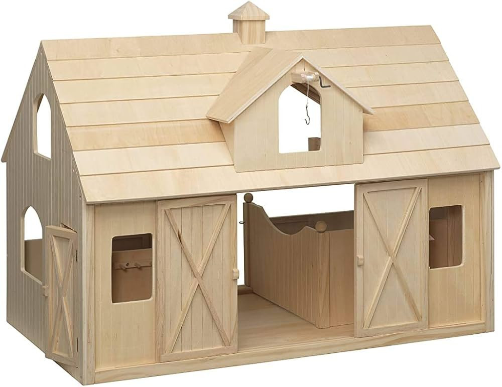 Breyer Traditional Deluxe Wood Horse Barn with Cupola Toy Model, 30.5"L x 21"H | Amazon (US)