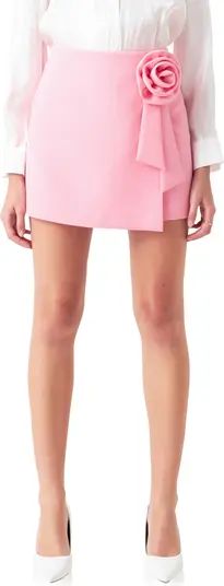 Endless Rose Rosette Faux Wrap Miniskirt | Nordstrom | Nordstrom