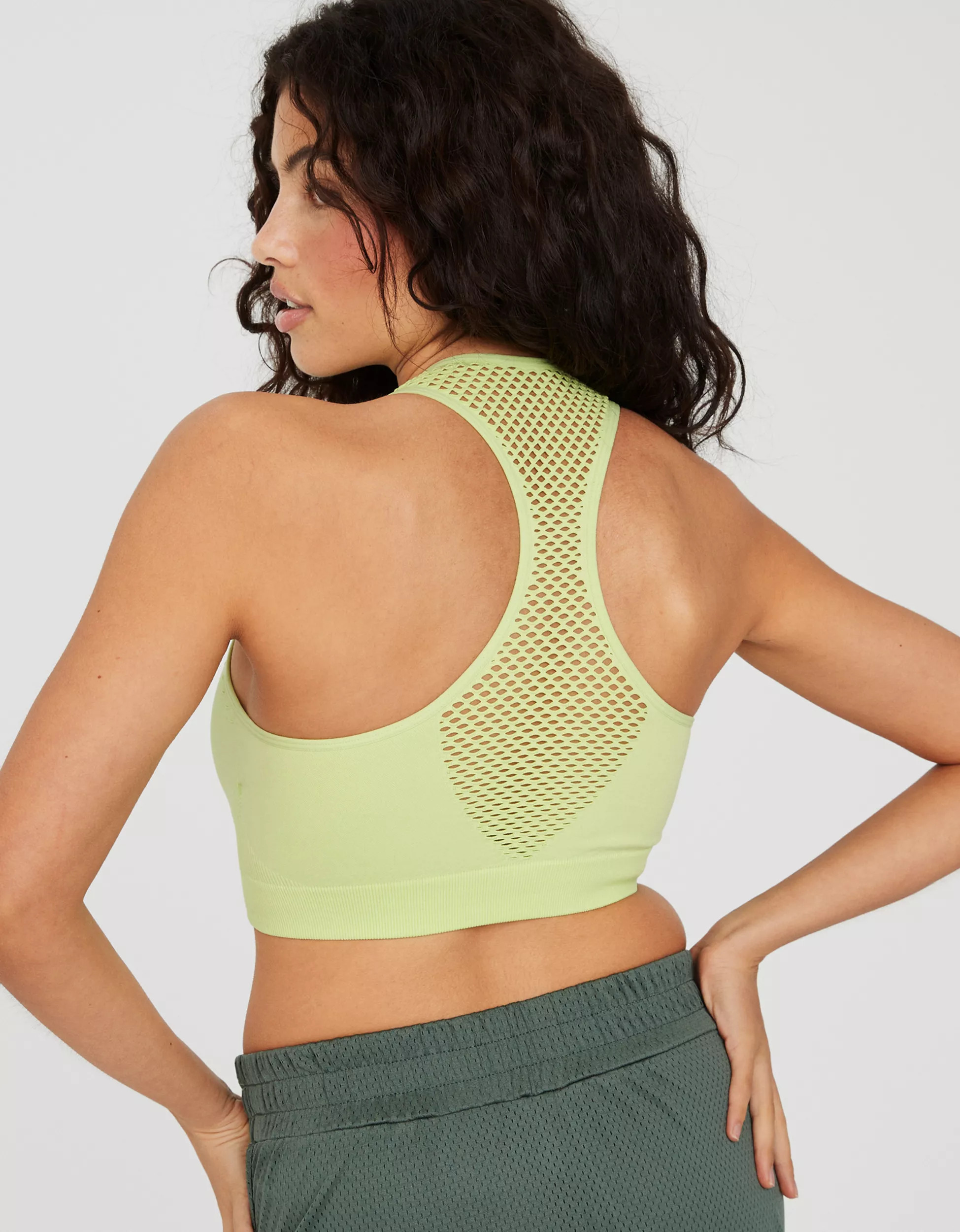 OFFLINE By Aerie Seamless Mesh Racerback Sports Bra | Aerie