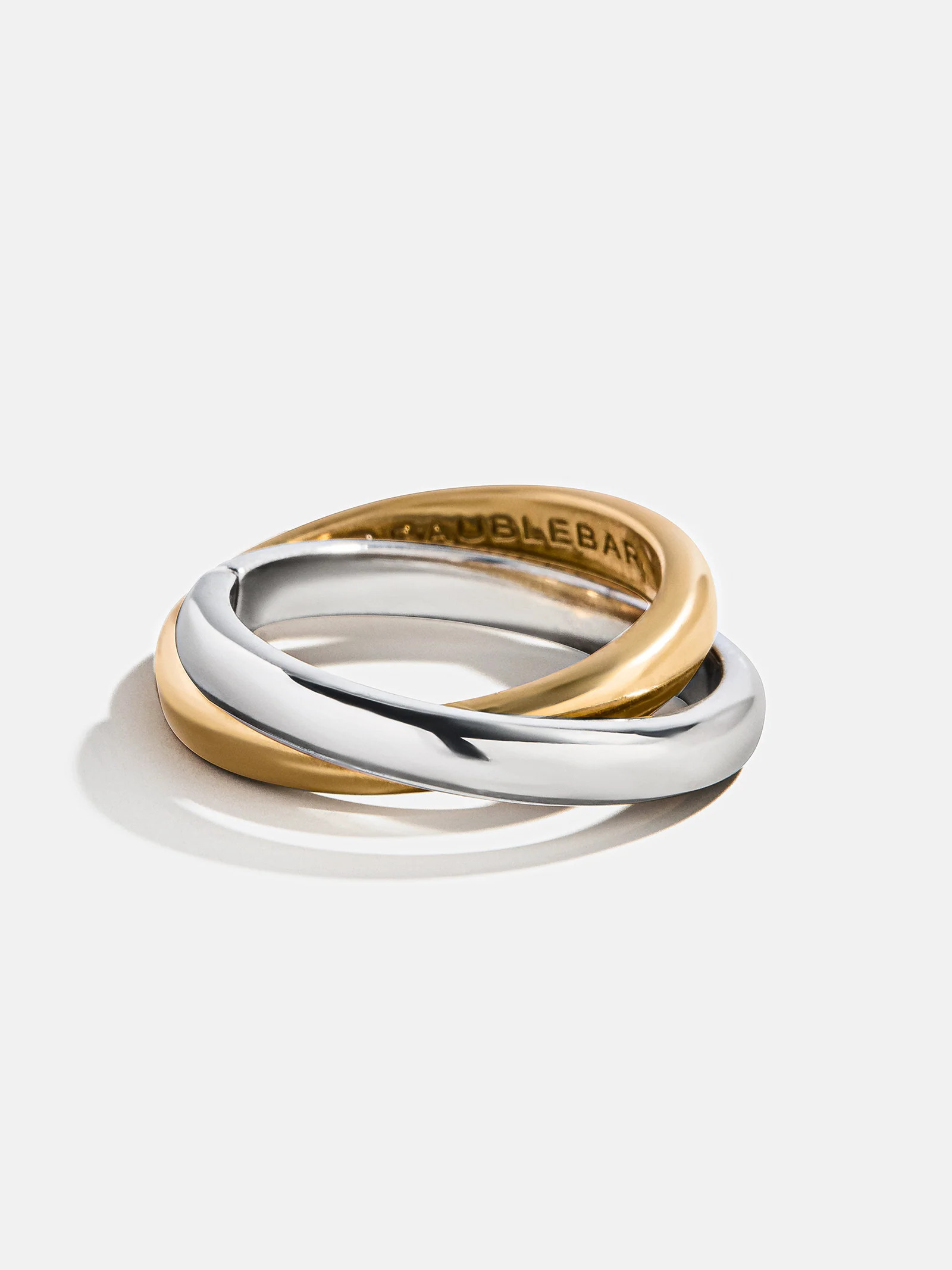 Melanie Waterproof Criss-Cross Ring - Gold/Silver | BaubleBar