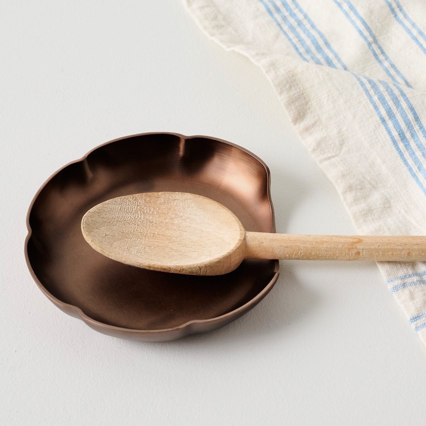 Copper Scalloped Spoon Rest | Magnolia