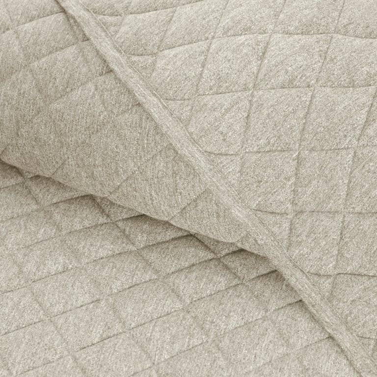 Gap Home T-Shirt Soft Slub Jersey Organic Cotton Blend Quilt, Full/Queen, Khaki | Walmart (US)