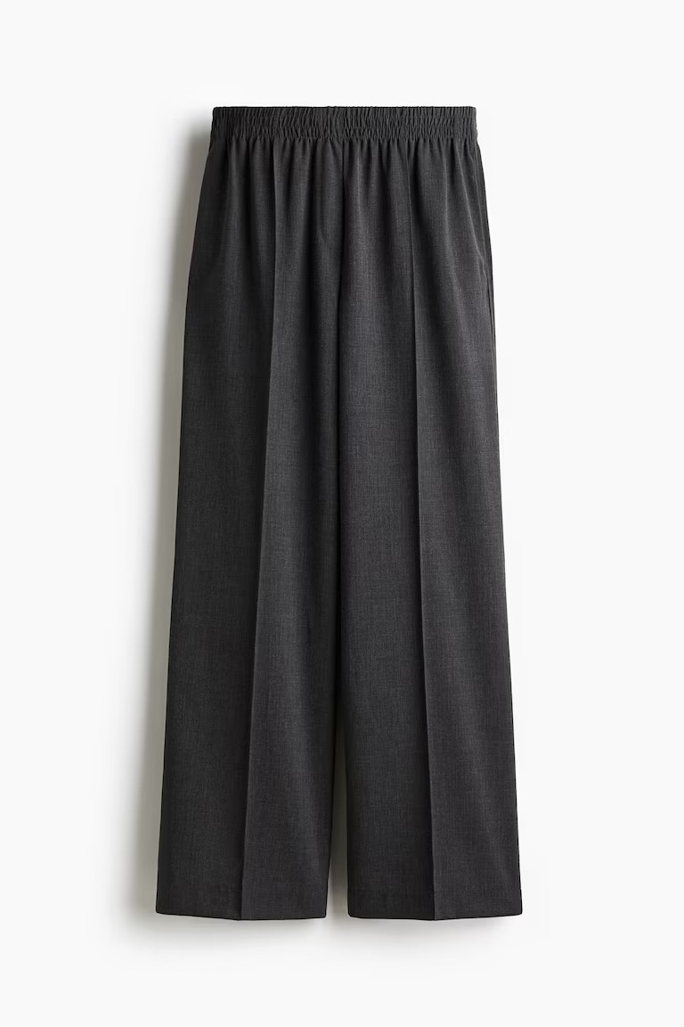 Wide crease-detail trousers | H&M (UK, MY, IN, SG, PH, TW, HK)