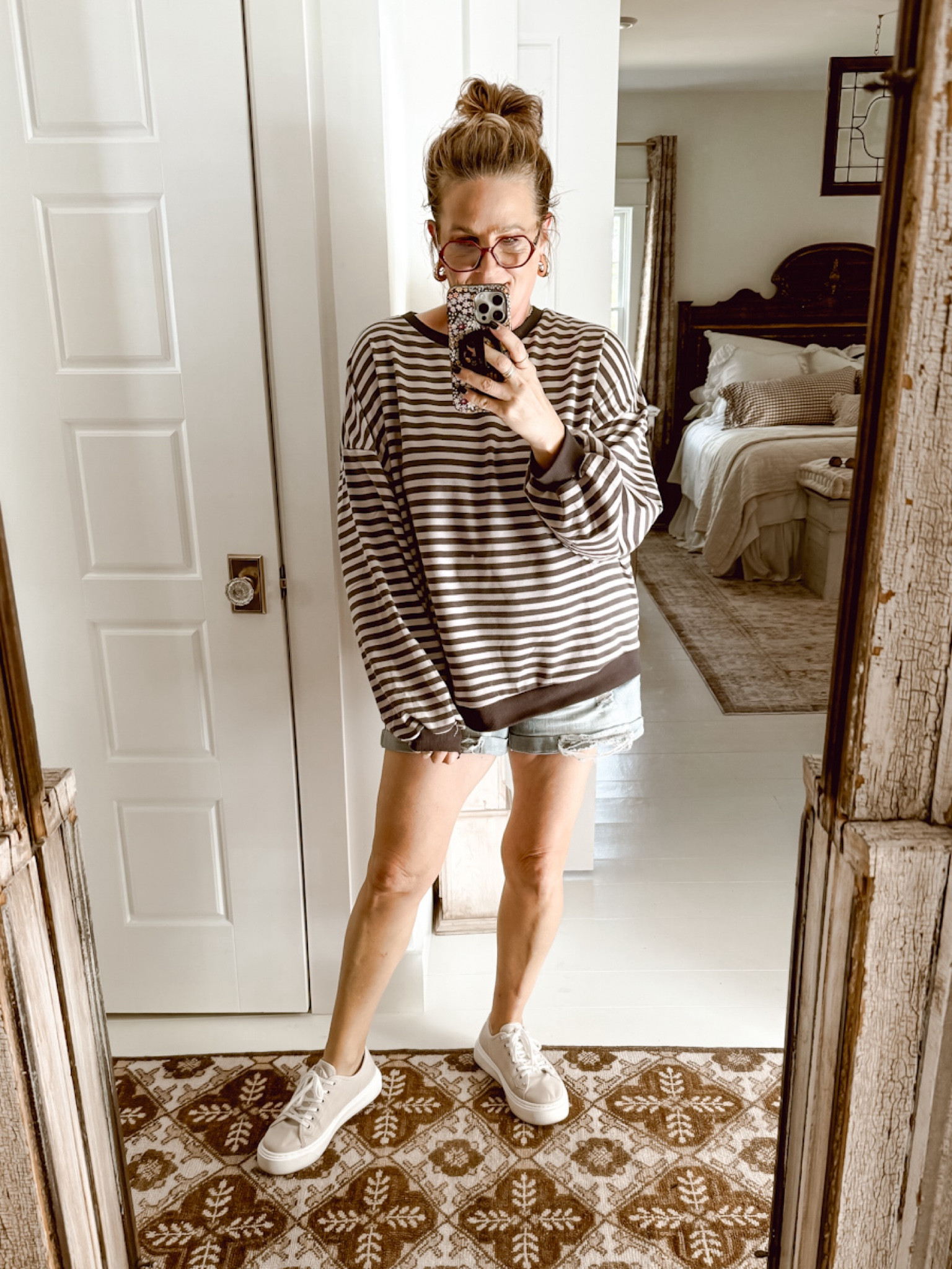 I finally got around to wearing my new striped sweater from Amazon and I love it. It is the perfect cozy pullover sweater for Fall. I ordered my true size and it still has the perfect oversized feel without needing to size up. 

#LTKFindsUnder50 #LTKMidsize #LTKStyleTip