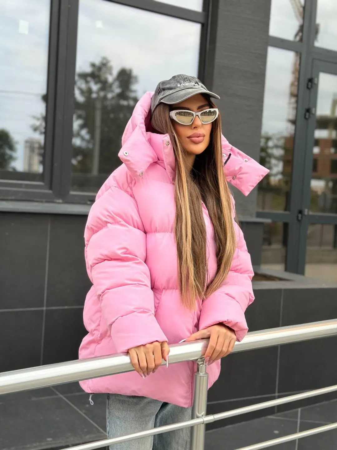 Oversized Long Puffer Coat, Winter Maxi Jacket, Pink Jacket, Oversize Vintage Puffer, Winter Styl... | Etsy (US)