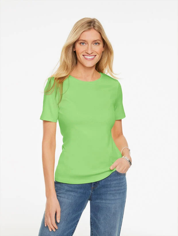 Pima Cotton Crewneck Tee | Talbots