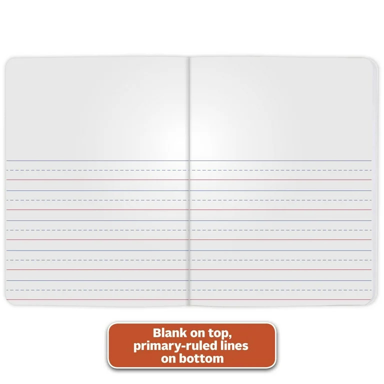 Mead Primary Journal Half Page Ruled, 100 Sheets Per Book, Pack of 6 | Walmart (US)