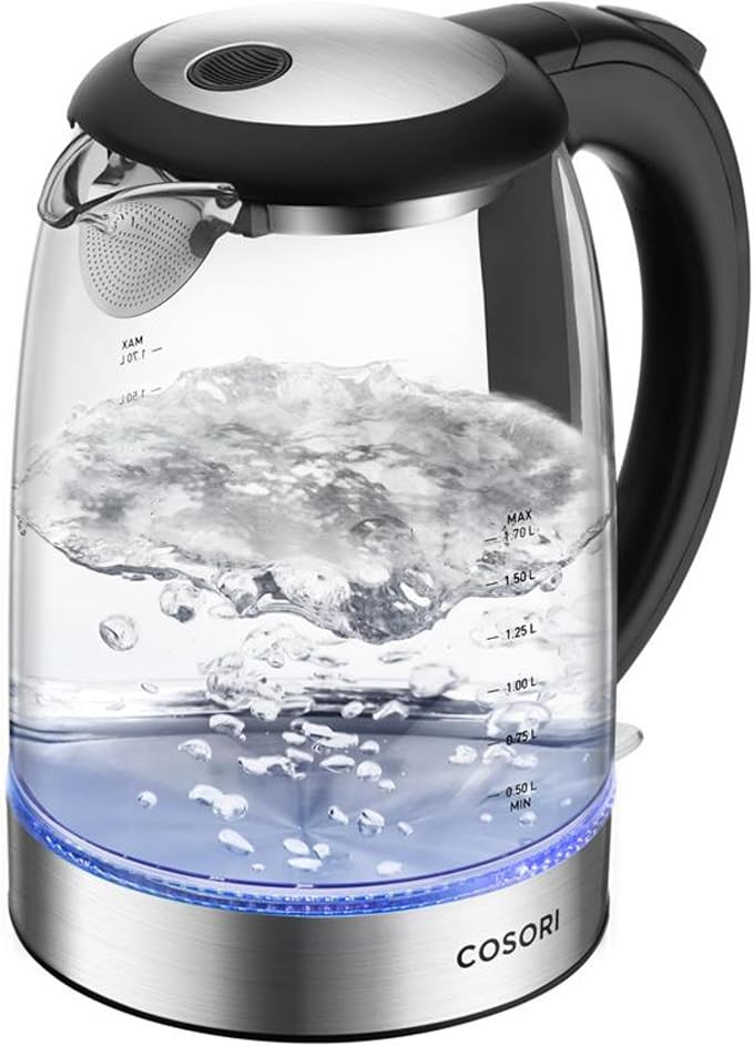 Cosori Electric Kettle, No Plastic Filter & Spout, 1.8Qt Tea Kettle & Hot Water Boiler For Coffee... | Amazon (US)