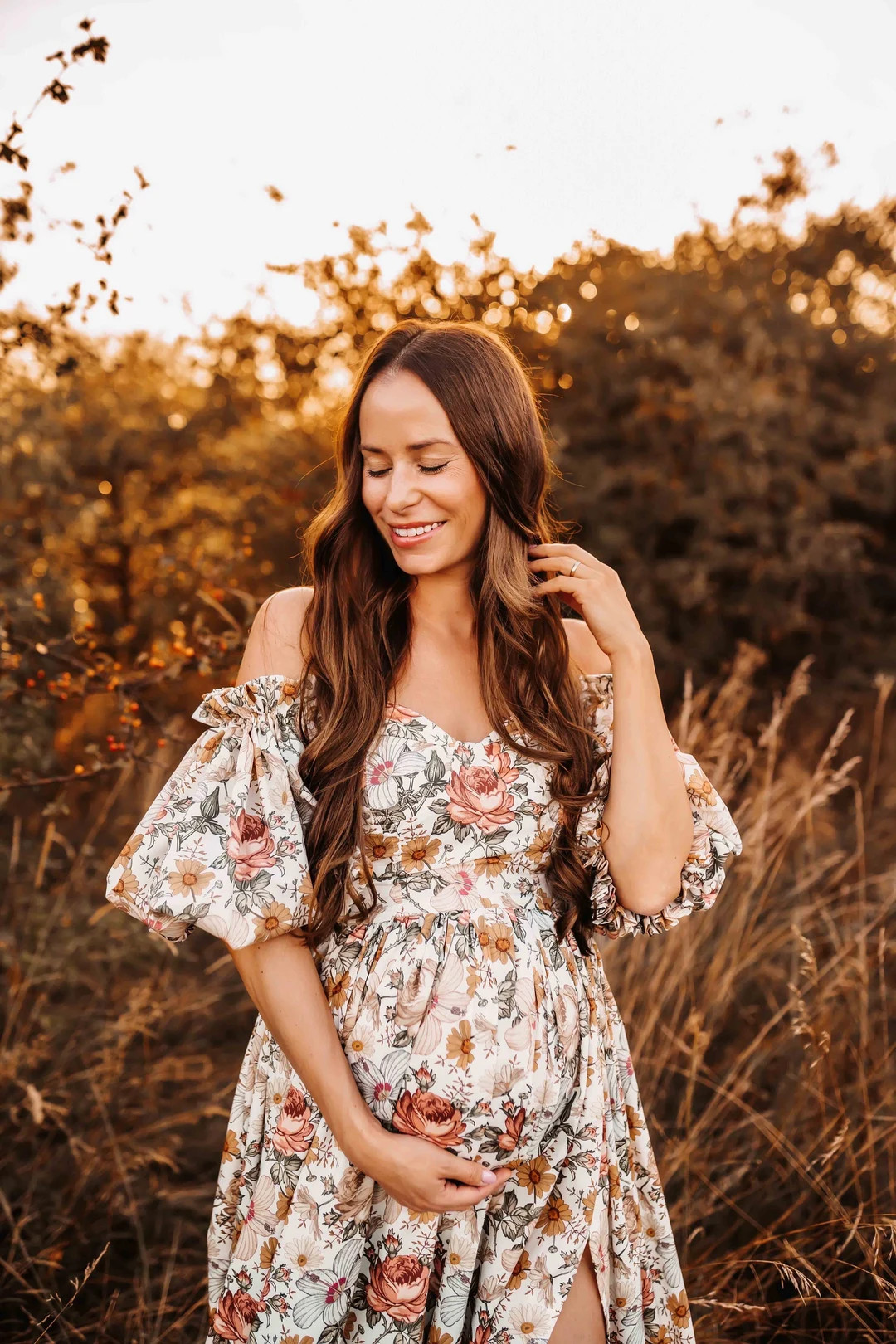 Maternity Dress for Photoshoot, Boho Maternity Gown Baby Shower, Photo Shoot Dress, Flutter Photo... | Etsy (US)