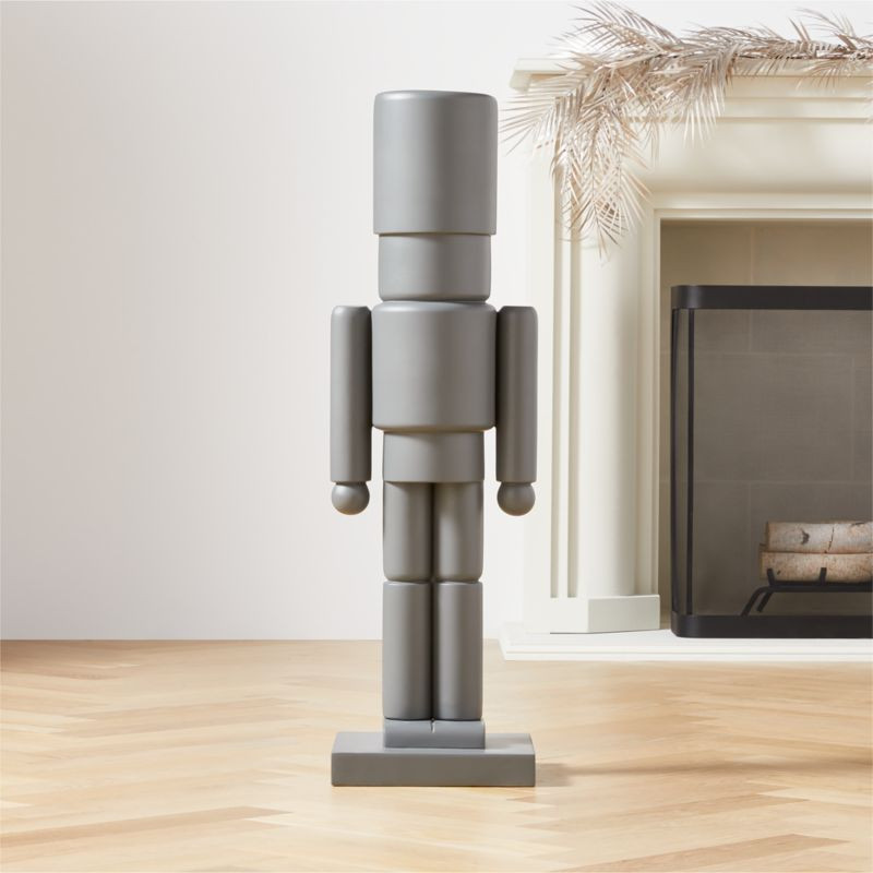 Grey Cement Toy Soldier Figure 40" + Reviews | CB2 | CB2