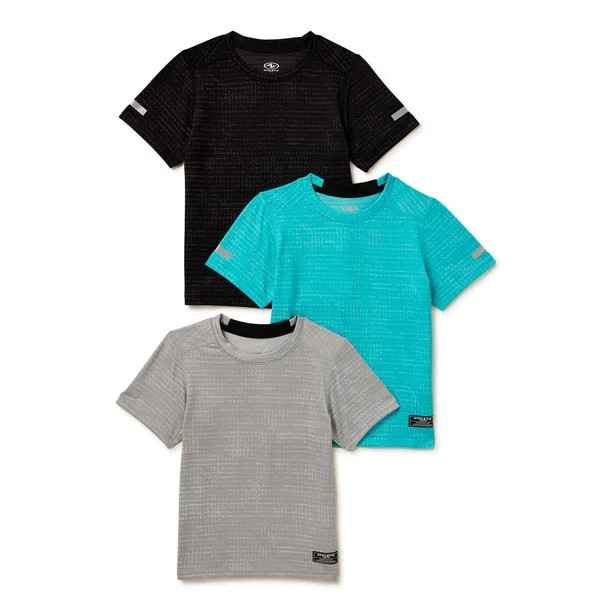 Athletic Works Toddler Boy Active Jacquard T-Shirt, 3-Pack, Sizes 12M - 5T | Walmart (US)