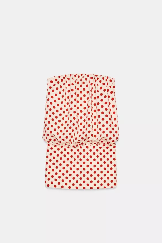 OFF-THE-SHOULDER POLKA DOT DRESS | Zara UK