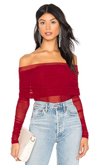 Lia Top in Cranberry Red | Revolve Clothing (Global)