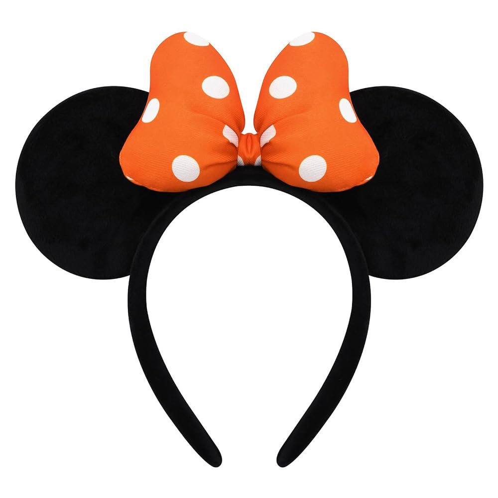 Handmade Mouse Ears Headband for Women and Girls, Polka Dot Bow Minnie Ears Costume Accessories | Amazon (US)