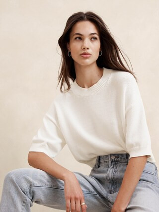 Chunky Pullover Cropped Sweater | Banana Republic Factory