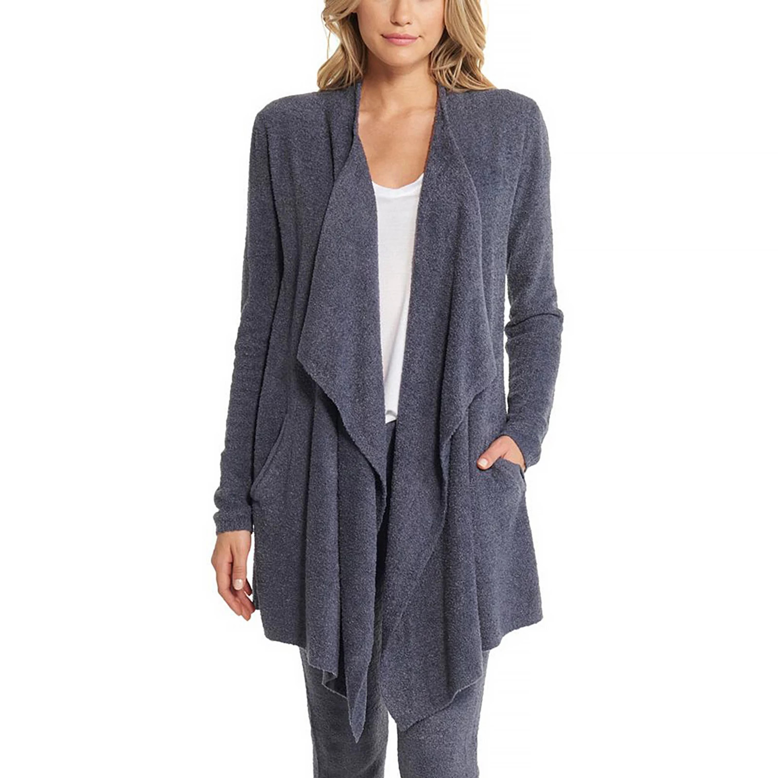 Women's Barefoot Dreams Cozychic Lite Island Wrap Cardigan, Size: Small/Medium, Blue | Kohl's