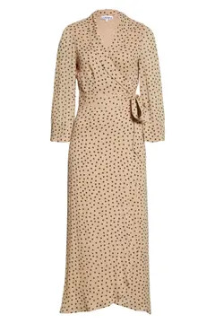 Dot Georgette Wrap Maxi Dress | Nordstrom