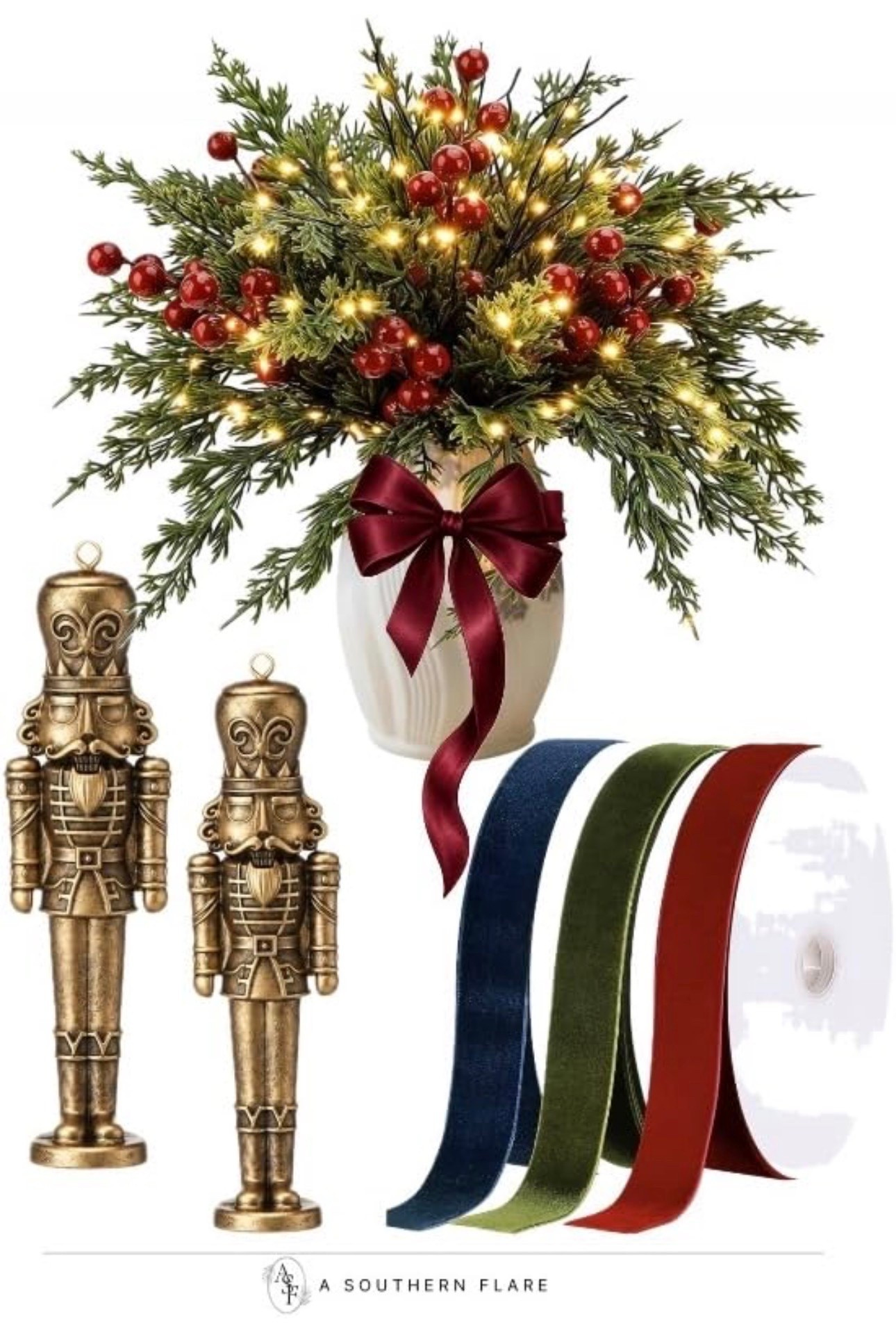 Get ready for the festive season with these amazing Christmas decor items! From nutcrackers to ribbons, you'll find everything you need to create a magical holiday atmosphere. #ChristmasDecor #HolidayVibes