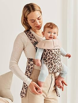 BabyBjörn Baby Carrier Mini, Cotton, Beige/Leopard | Newborn Carrier (7-25 lbs), Ergonomic, Easy... | Amazon (US)