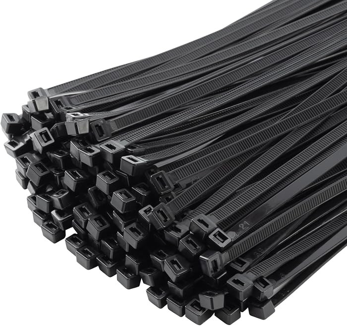 200PCS 10 inch Black Zip Ties 75LBS Tensile Strength Self-Locking heavy duty UV Resistant Cable T... | Amazon (US)