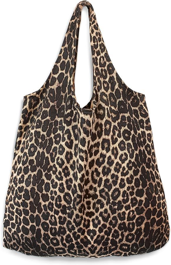 Heesch Leopard Tote Bag Cheetah Print Hobo Bag Large Shoulder Bag Tote Handbag Women's Cloth Shop... | Amazon (US)