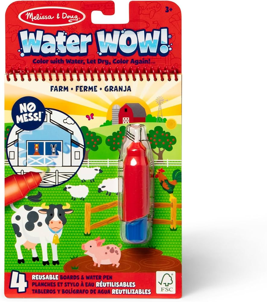 Melissa & Doug Water Wow! Mess Free Coloring Book, Reusable Water-Reveal Activity Pad, On The Far... | Amazon (US)