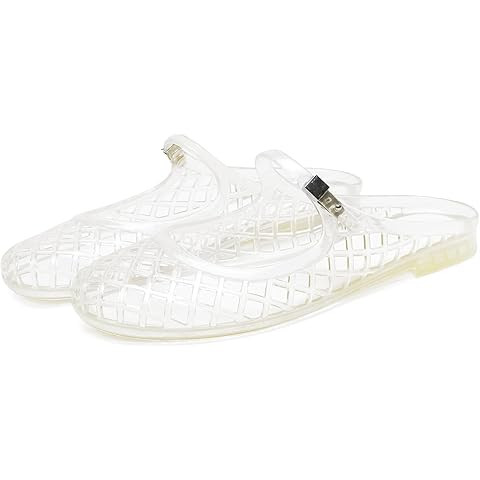 ClassicSter Jelly Mary Janes for Women Mesh Flats Clear Jellies Slide Closed Toe Slip On Mules Be... | Amazon (US)