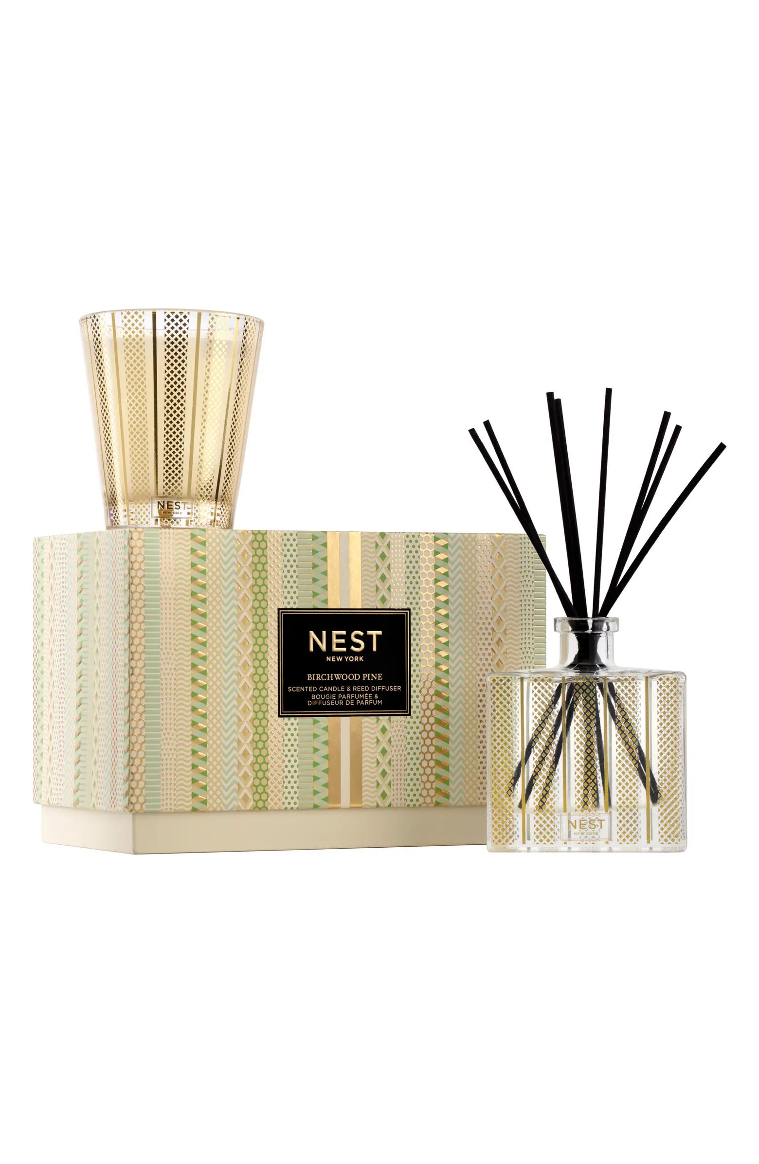 NEST New York New York Birchwood Pine Scented Candle & Reed Diffuser Set | Nordstrom | Nordstrom