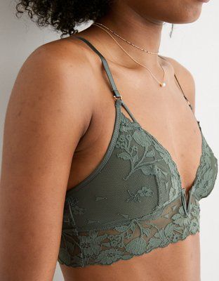 Aerie Wildflower Lace Triangle Bralette | Aerie