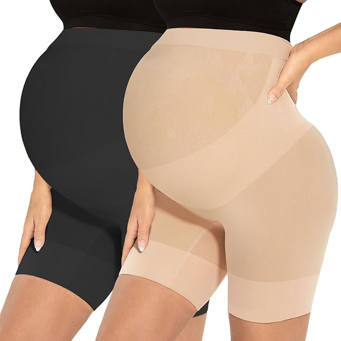 Narcissus Bump Proud Seamless Maternity Shapewear, Mid-Thigh Underwear - Maternity Dress for Baby... | Amazon (US)