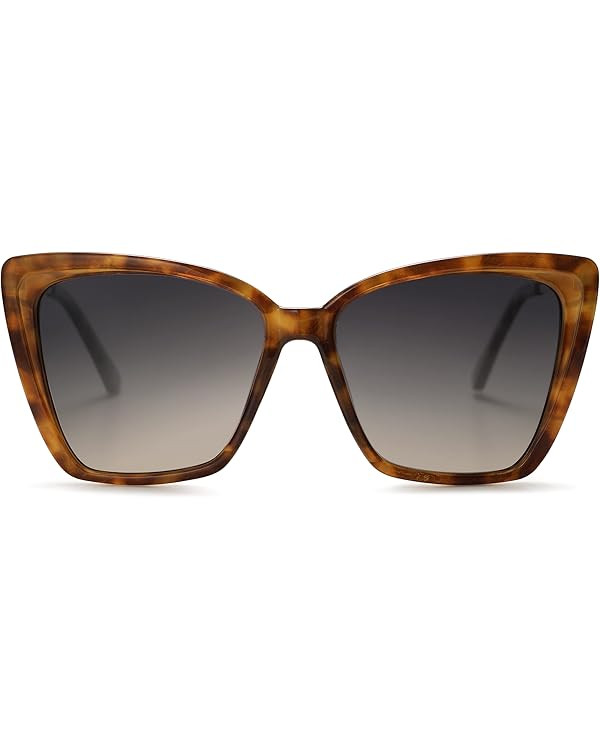 SOJOS Trendy Polarized Sunglasses For Women Retro Womens Oversized Square Cat Eye Sun Glasses UV ... | Amazon (US)